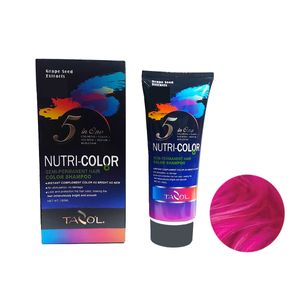 شامپو رنگ مو تازولاف مدل nutri color حجم 150 میلی لیتر رنگ صورتی