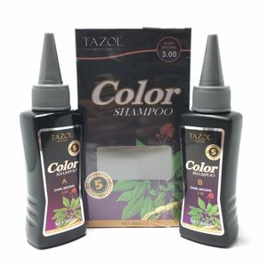 شامپو رنگ مو تزول شماره 3.0 حجم 60 میلی لیتر رنگ قهوه ایی تیره بسته 2 عددی