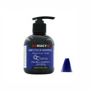 شامپو رنگساژ دوماسی مدل ammonia free شماره 6.99 حجم 300 میلی لیتر رنگ آبی درباری