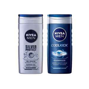شامپو سر و بدن نیوآ مدل silver protect حجم 250 میلی لیتر به همراه شامپو سر و بدن نیوآ مدل cool kick حجم 250 میلی لیتر