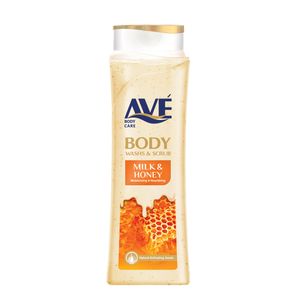 شامپو صورت و بدن اسکراب اوه مدل milk and honey وزن 380 گرم