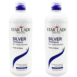 شامپو ضد زردی استار لیدی مدل silver حجم 400 میلی لیتر مجموعه 2 عددی