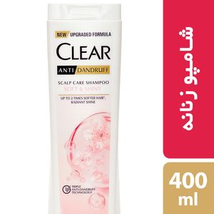 شامپو ضد شوره بانوان کلییر مدل soft and shiny حجم 400 میلی لیتر