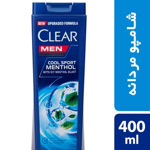 شامپو ضد شوره خنک کننده آقایان کلییر مدل cool sport menthol حجم 400 میلی لیتر