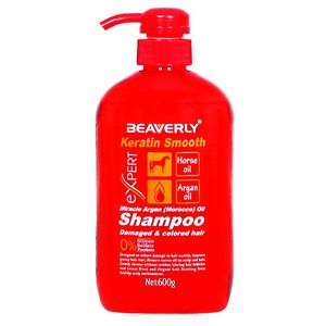 شامپو مو بیورلی مدل keratin smooth حجم 600 میلی لیتر