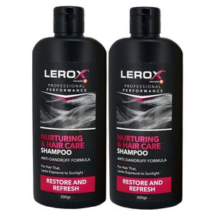 شامپو مو لروکس مدل nurturing hair care حجم 300 میلی لیتر مجموعه 2 عددی