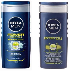 شامپو مو و بدن نیوآ مدل energy حجم 250 میلی لیتر به همراه شامپو مو و بدن نیوآ مدل power fresh