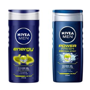 شامپو مو و بدن نیوآ مدل power fresh حجم 250 میلی لیتر به همراه شامپو مو و بدن نیوآ مدل energy