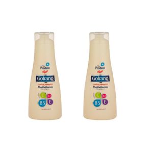 شامپو مو گلرنگ سری plus protein مدل مولتی ویتامین وزن 900 گرم بسته 2 عددی