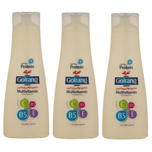 شامپو مو گلرنگ مدل plus protein حجم 400 میلی لیتر مجموعه 3 عددی
