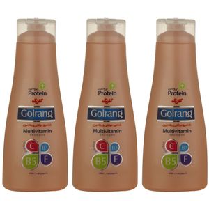 شامپو مو گلرنگ مدل plus protein وزن 400 گرم مجمومه 3 عددی