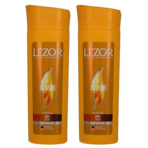 شامپو موهای خشک لزور مدل yel04 حجم 400 میلی لیتر مجموعه 2 عددی