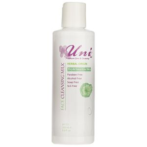 شیر پاک کن یونی لد سری herbal origin مدل dry and sensitive skin حجم 200 میلی لیتر