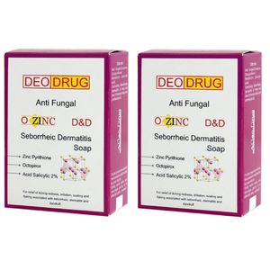 صابون ضد قارچ دئودراگ مدل o zinc وزن 90 گرم مجموعه 2 عددی