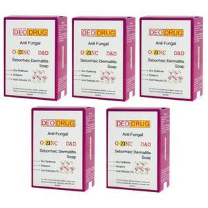صابون ضد قارچ دئودراگ مدل octozinc وزن 90 گرم مجموعه 5 عددی