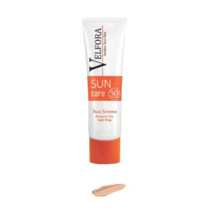 ضد آفتاب رنگی ولفرا spf 50 مدل 2 مناسب پوست‌های خشک و نرمال حجم 40 میلی‌لیتر