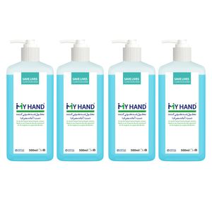 ضد عفونی کننده شرکت رضاراد مدل my hand حجم 500 میلی لیتر بسته 4 عددی