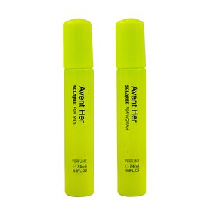 عطر جیبی زنانه اسکلاره مدل avent her حجم 24 میلی لیتر به همراه عطر جیبی مردانه اسکلاره مدل avent her حجم 24 میلی لیتر