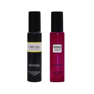 عطر جیبی زنانه هدوی استوری مدل گود گرل و ورساچه کریستال نویر حجم 30 میلی لیتر مجموعه 2 عددی
