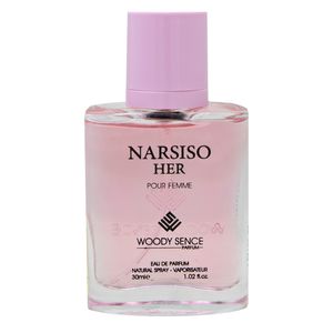 عطر جیبی زنانه وودی سنس مدل narsiso her حجم 30 میلی لیتر