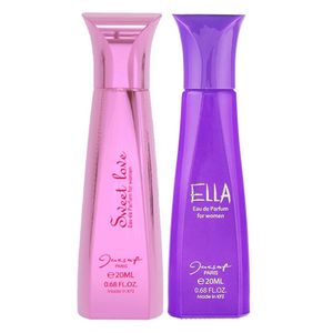 عطر جیبی زنانه ژک ساف مدل sweet love حجم 20 میلی لیتر به همراه عطر جیبی زنانه ژک ساف مدل ella حجم 20 میلی لیتر