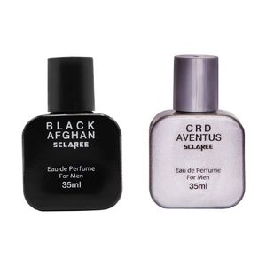 عطر جیبی مردانه اسکلاره مدل black afghan حجم 35 میلی لیتر به همراه عطر جیبی مردانه اسکلاره مدل crd aventus حجم 35 میلی لیتر