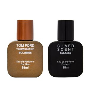 عطر جیبی مردانه اسکلاره مدل silver scent حجم 35 میلی لیتر به همراه عطر جیبی مردانه اسکلاره مدل tom ford