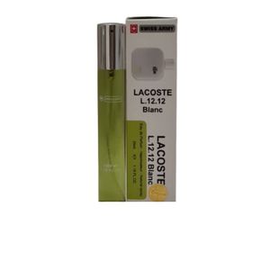 عطر جیبی مردانه سوئیس آرمی مدل lacoste l.12.12 blanc حجم 35 میلی لیتر مجموعه 3 عددی