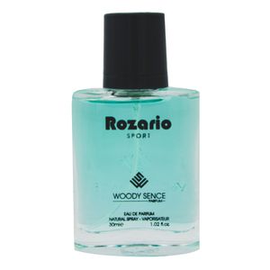 عطر جیبی مردانه وودی سنس مدل rozario حجم 30 میلی لیتر