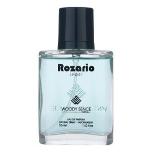 عطر جیبی مردانه وودی سنس مدل rozario حجم 30 میلی لیتر