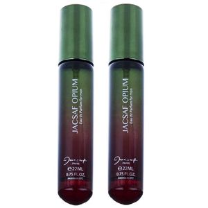 عطر جیبی مردانه ژک ساف مدل opium حجم 22 میلی لیتر بسته 2 عددی