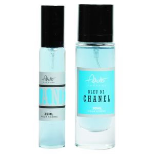 عطرجیبی مردانه آدولفو مدل bleu de chanel حجم 30 میلی لیتر به همراه عطرجیبی مردانه آدولفو مدل bleu de chanel حجم 25 میلی لیتر