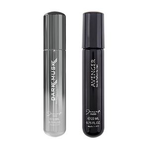عطرجیبی مردانه ژک ساف مدل dark musk حجم 22 میلی لیتر به همراه عطرجیبی مردانه ژک ساف مدل avenger حجم 22 میلی لیتر