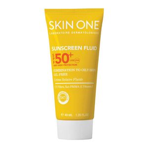 فلوئید ضد آفتاب بی رنگ اسکین وان spf50 مدل combination مناسب پوست های جرب و مختلط حجم 40 میلی لیتر