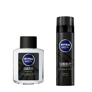 فوم اصلاح نیوآ مدل deep dimension حجم 200 میلی لیتر به همراه افترشیو حجم 100 میلی لیتر