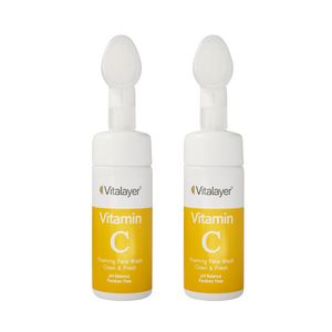 فوم شستشو صورت ویتالیر مدل vitamin c حجم 150 میلی لیتر مجموعه 2 عددی