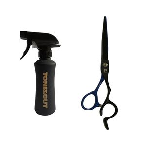 قیچی آرایشگاهی پروفیل مدل ck6 60 به همراه آب‌پاش تونی اند گای مدل 72105