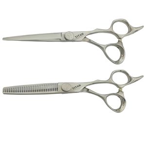 قیچی آرایشگری تیتان مدل tt60 مجموعه 2 عددی