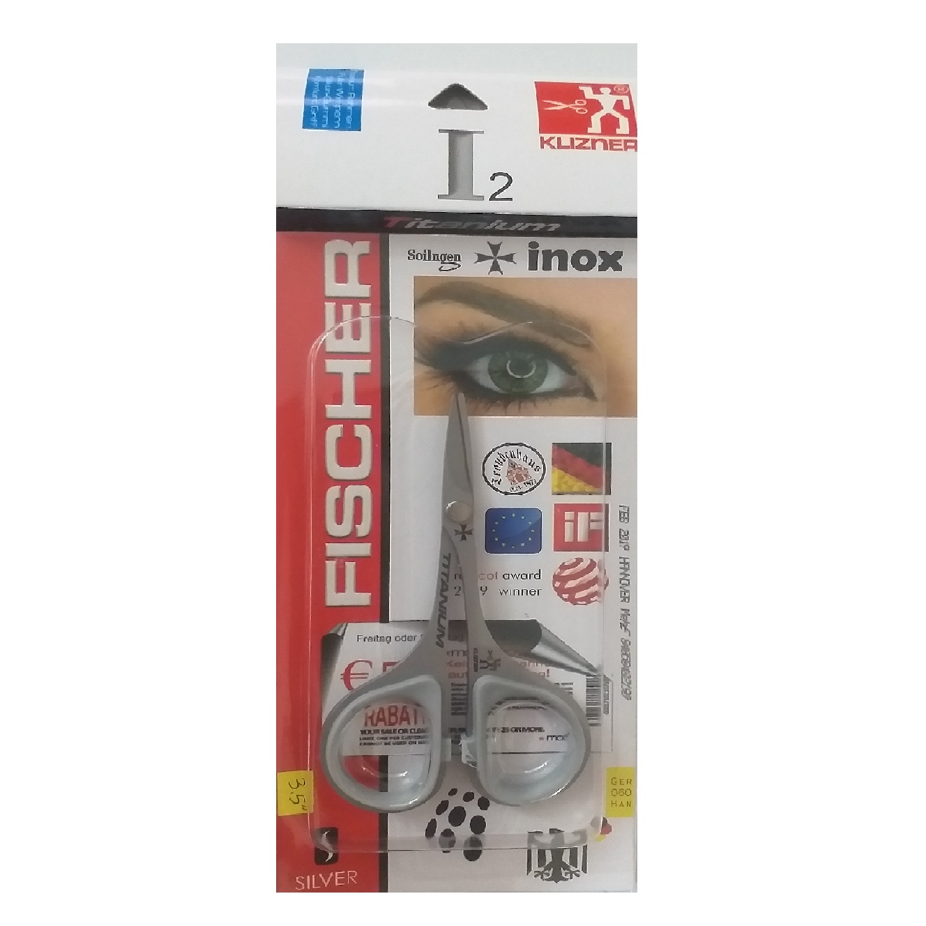 قیچی ابرو کلیزنر مدل تیتانیومی کد azz578