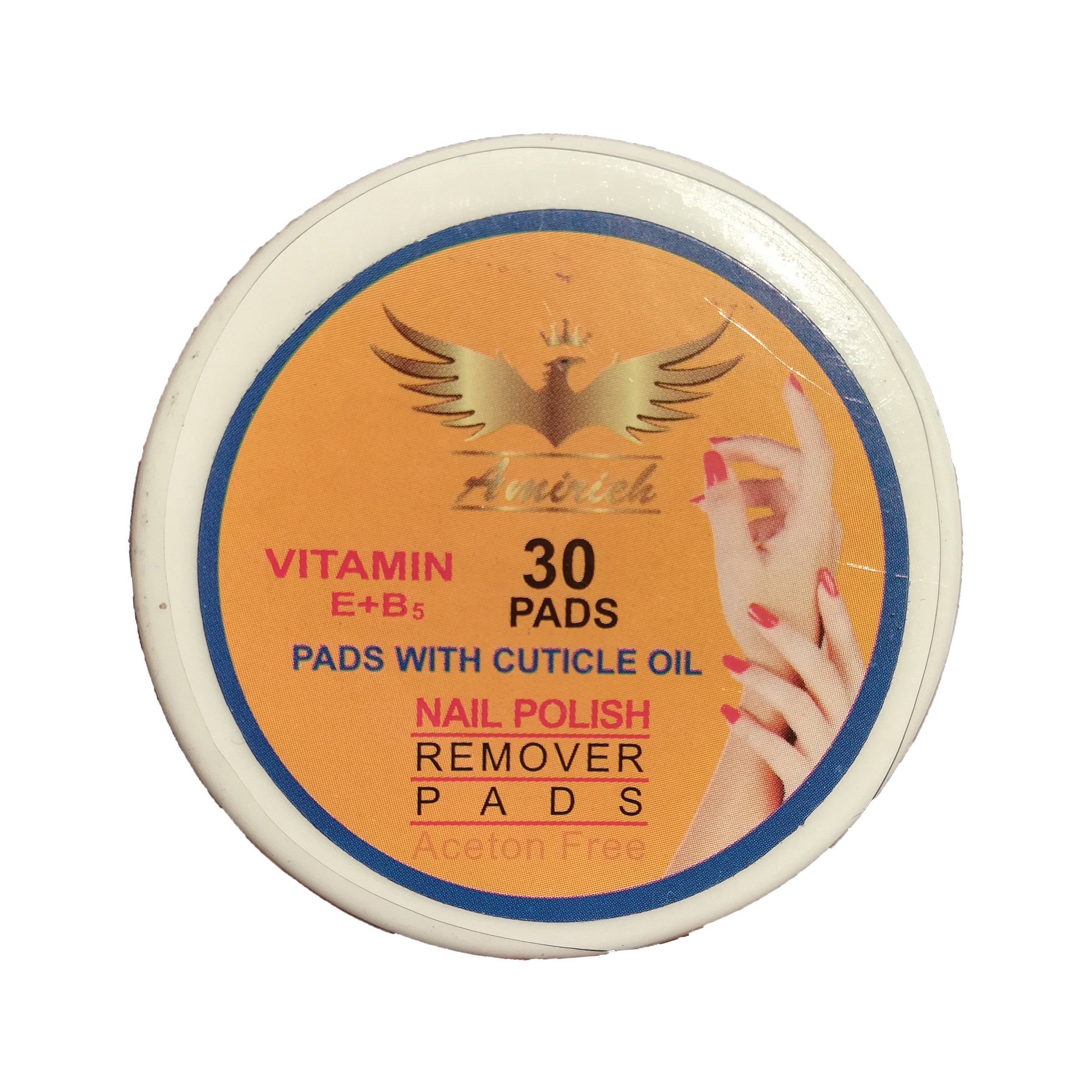 لاک پاک کن امینیه مدل aceton free نارنجی بسته 30 عددی