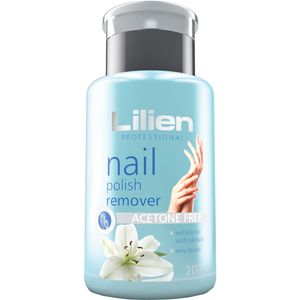 لاک پاک کن پمپی لیلین مدل acetone free lily حجم 200 میلی لیتر
