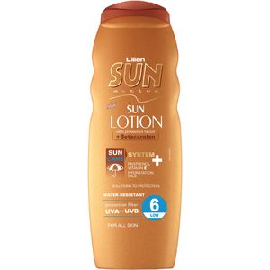 لوسیون آفتاب لیلین سان اکتیو مدل protection factor with betacaroten با spf6 حجم 200 میلی لیتر
