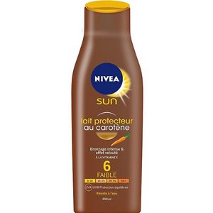 لوسیون آفتاب نیوآ مدل sun protector milk carotene spf6 حجم 200 میلی لیتر