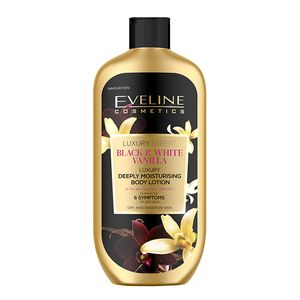 لوسیون بدن اولاین مدل black white vanilla حجم 350 میلی لیتر