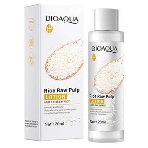 لوسیون بدن بایو آکوا مدل rice raw pulp حجم 120 میلی لیتر