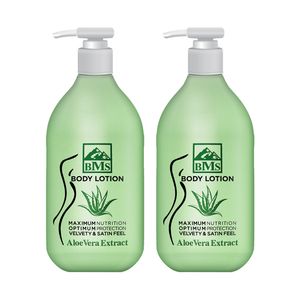 لوسیون بدن بی ام اس مدل aloe vera حجم 300 میلی لیتر مجموعه 2 عددی