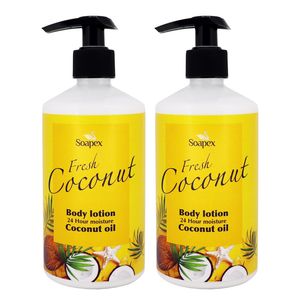 لوسیون بدن سوپکس مدل coconut oil حجم 350 میلی لیتر مجموعه 2 عددی