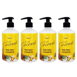 لوسیون بدن سوپکس مدل coconut oil حجم 350 میلی لیتر مجموعه 4 عددی