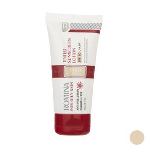لوسیون ضد آفتاب رومینا مدل gold beige 90 حجم 50 میلی لیتر