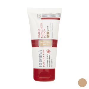 لوسیون ضد آفتاب رومینا مدل natural beige 90 حجم 50 میلی لیتر